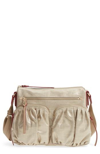 Mz Wallace Paige Metallic Linen Shoulder Bag - Metallic