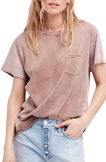 Women's Free People Vintage Pocket Tee - Purple