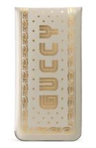 Gucci Guccy Logo Moon & Stars Leather Glasses Case - White