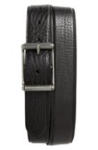 Men's Frye Pressed Edge Leather Belt - Black