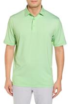 Men's Peter Millar Jubilee Stripe Jersey Polo, Size - Green