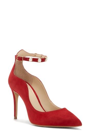 Women's Vine Camuto Jassita Ankle Strap Pump .5 M - Metallic