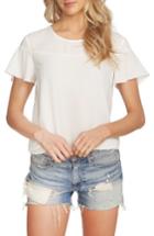 Women's 1.state Ruffle Sleeve Top, Size - White