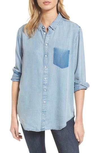 Women's Dl1961 X The Blue Shirt Shop Nassau & Manhattan Boyfriend Shirt