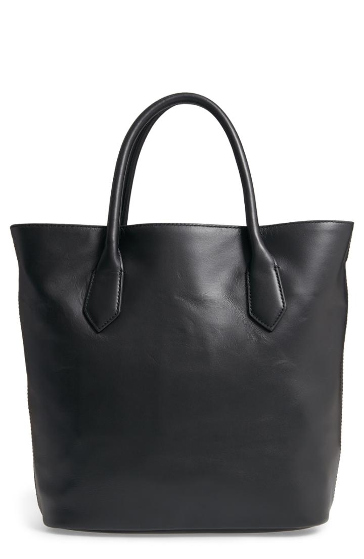 J.crew Harper Leather Tote - Black