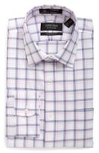 Men's Nordstrom Men's Shop Smartcare(tm) Traditional Fit Plaid Dress Shirt 32 - Pink