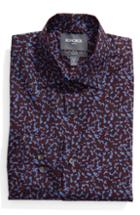 Men's Bonobos Slim Fit Cheetah Print Dress Shirt .5 - 33 - Red