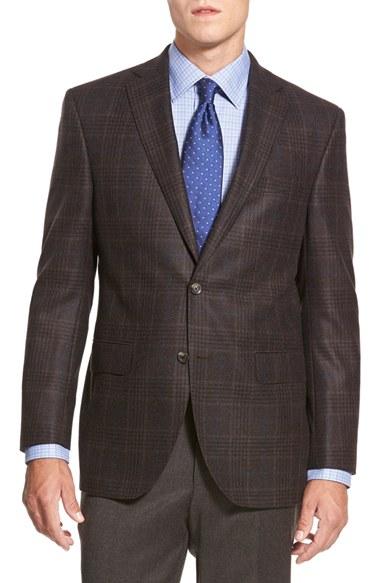 Men's David Donahue 'connor' Classic Fit Plaid Wool & Cashmere Sport Coat