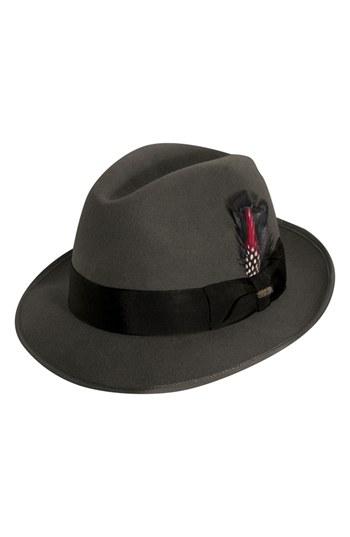 Men's Scala 'classico' Wool Felt Fedora - Grey