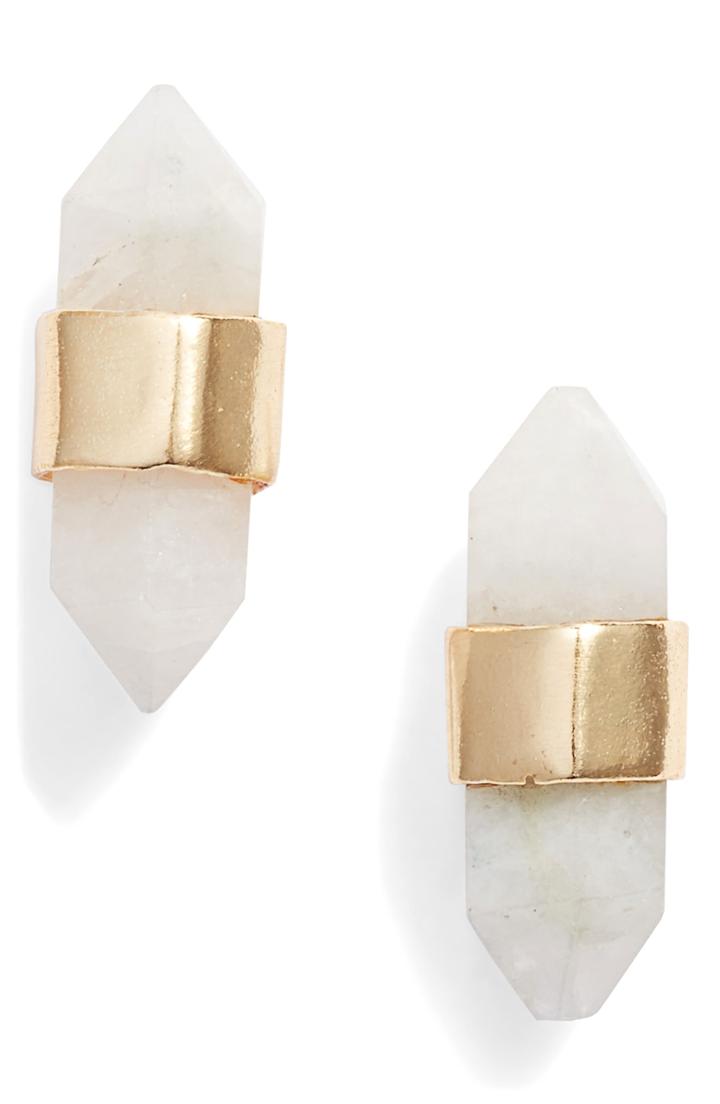 Women's Collections By Joya Stone Stud Earrings