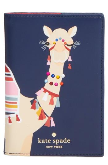 Kate Spade New York Spice Things Up Leather Passport Holder - Blue