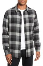 Men's Jeremiah Travis Regular Fit Reversible Flannel Shirt Jacket - Grey