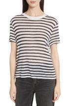 Women's T By Alexander Wang Back Tie Stripe Slub Jersey Tee