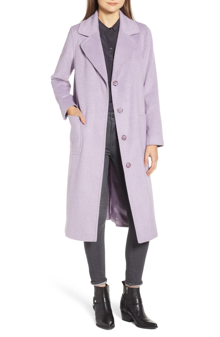 Women's Helene Berman Ruth Knee Length Coat - Purple