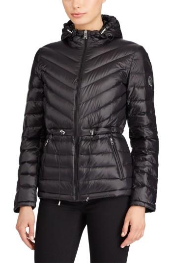 Women's Lauren Ralph Lauren Hooded Down Anorak - Black