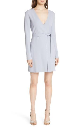 Women's Diane Von Furstenberg Knit Wrap Dress, Size - Grey