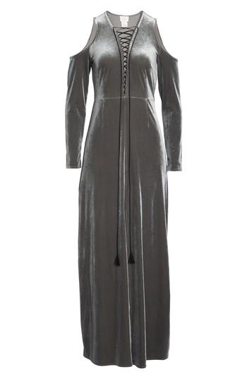 Women's Foxiedox Velvet Lace Up Dress - Grey