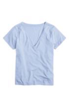 Women's J.crew Supima V-neck Tee, Size - Blue