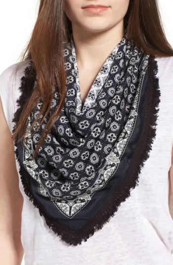 Women's Echo Foulard Triangle Scarf, Size - Black