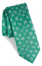 Men's The Tie Bar Fruta Floral Silk & Linen Tie, Size - Green