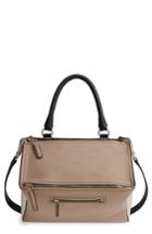 Givenchy Medium Pandora Box Tricolor Leather Shoulder Bag - Beige