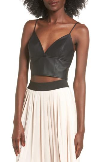 Women's Leith Faux Leather Longline Bralette
