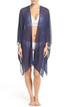 Women's Halogen Chiffon Cover-up Kimono, Size - Blue