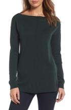 Women's Trouve Bateau Neck Sweater, Size - Green