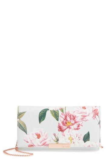 Women's Ted Baker London Leather Wallet On A Chain - Grey