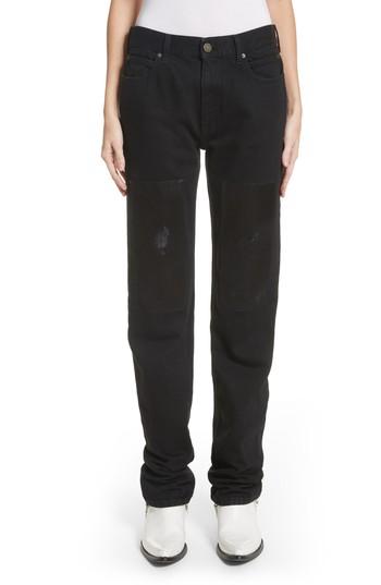 Women's Calvin Klein 205w39nyc Silk Knee Patch Straight Leg Jeans - Black