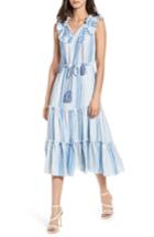 Women's Misa Los Angeles Aleja Stripe Midi Dress - Blue
