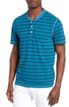 Men's 1901 Garment Dyed Stripe Henley T-shirt - Blue/green