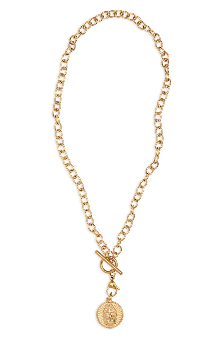 Women's Ellie Vail Whitney Buddha Medallion Necklace