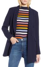 Women's Halogen X Atlantic-pacific Menswear Double Breasted Blazer - Blue
