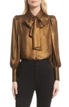 Women's Frame Voluminous Scarf Blouse - Metallic