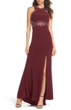 Women's Morgan & Co. Glitter Lace Trumpet Dress