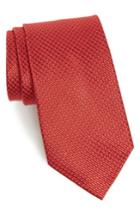 Men's Nordstrom Men's Shop Microgrid Silk Tie, Size - Red