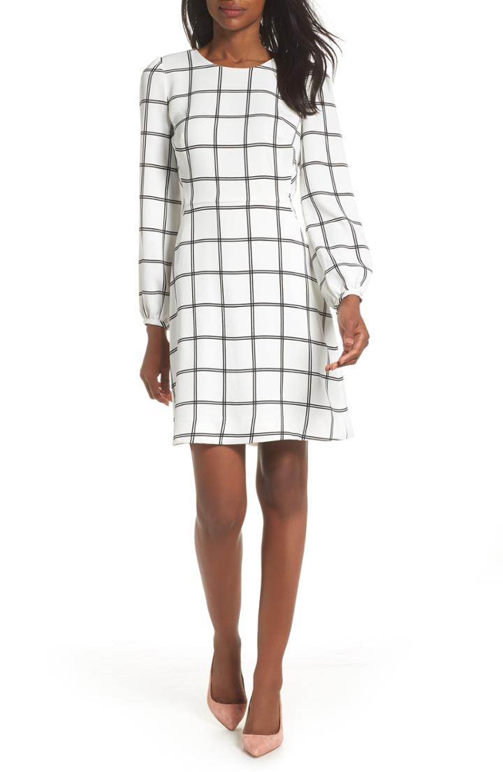 Women's J.crew Windowpane Check Dress