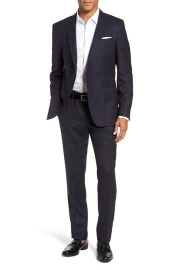 Men's Boss X Nordstrom Huge/genius Trim Fit Plaid Wool Suit (nordstrom Exclusive)