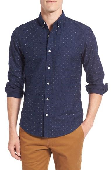Men's Bonobos Slim Fit Dot Print Sport Shirt