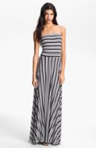Women's Felicity & Coco Stripe Strapless Maxi Dress - Black