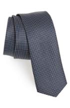 Men's Hugo Boss Geometric Silk Skinny Tie, Size - Blue
