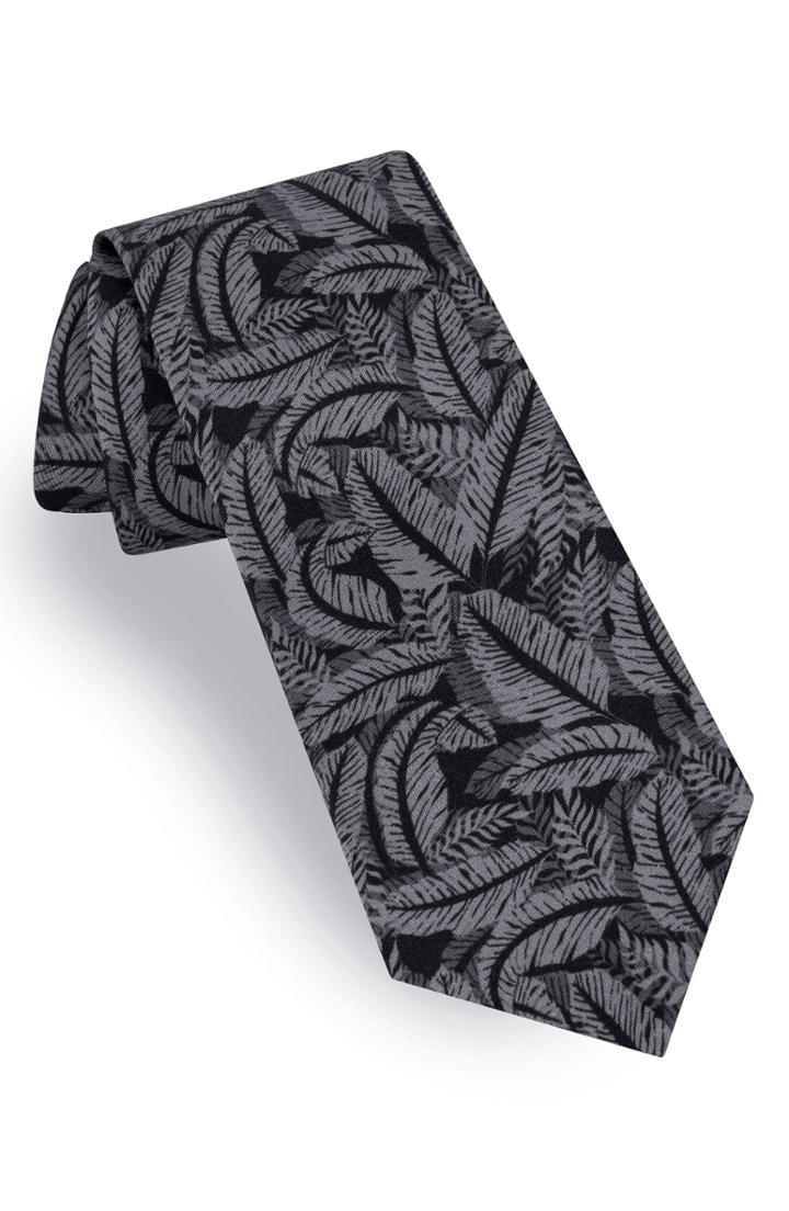 Men's Ted Baker London Print Silk Tie, Size - Grey