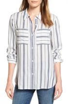 Women's Two By Vince Camuto Variegated Stripe Shirt - White