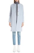 Women's Harris Wharf London Collarless Wool & Alpaca Coat Us / 38 It - Blue
