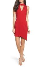Women's Adelyn Rae Choker Asymmetrical Body-con Dress - Red