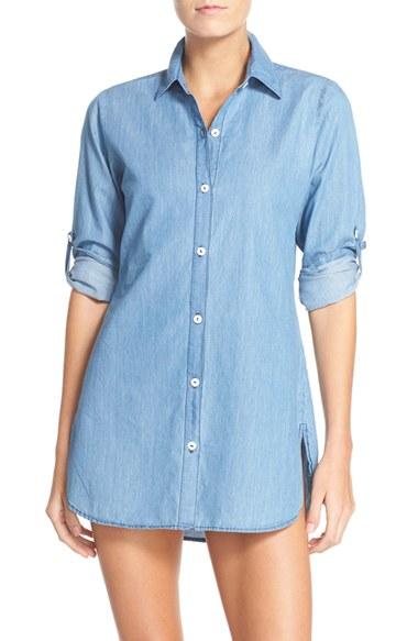 Women's Tommy Bahama Chambray Cover-up Tunic