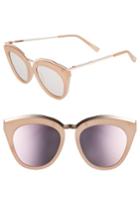 Women's Le Specs Eye Slay 52mm Cat Eye Sunglasses - Milky Tortoise