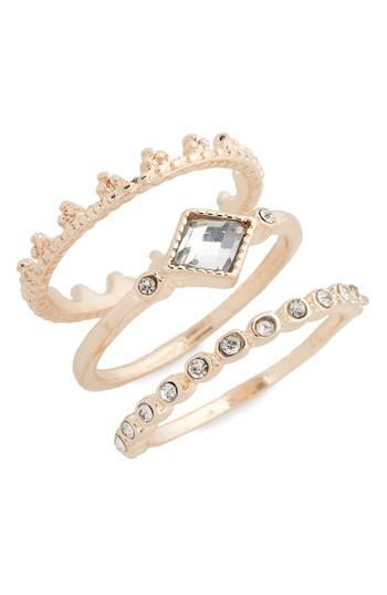 Women's Topshop Set Of 3 Stackable Rings