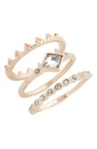 Women's Topshop Set Of 3 Stackable Rings